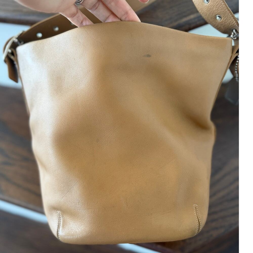 Coach Legacy Soho Tan Leather Bucket Hobo Crossbody Bag (Markings) - Picture 6 of 10